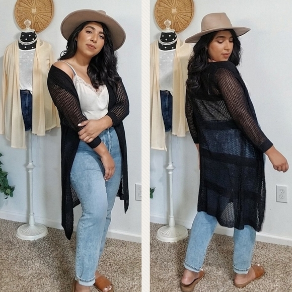 GOOD VIBES BLACK STRIPE CARDIGAN - Picture 7 of 15